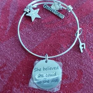 Girls Gymnastics bangle bracelet